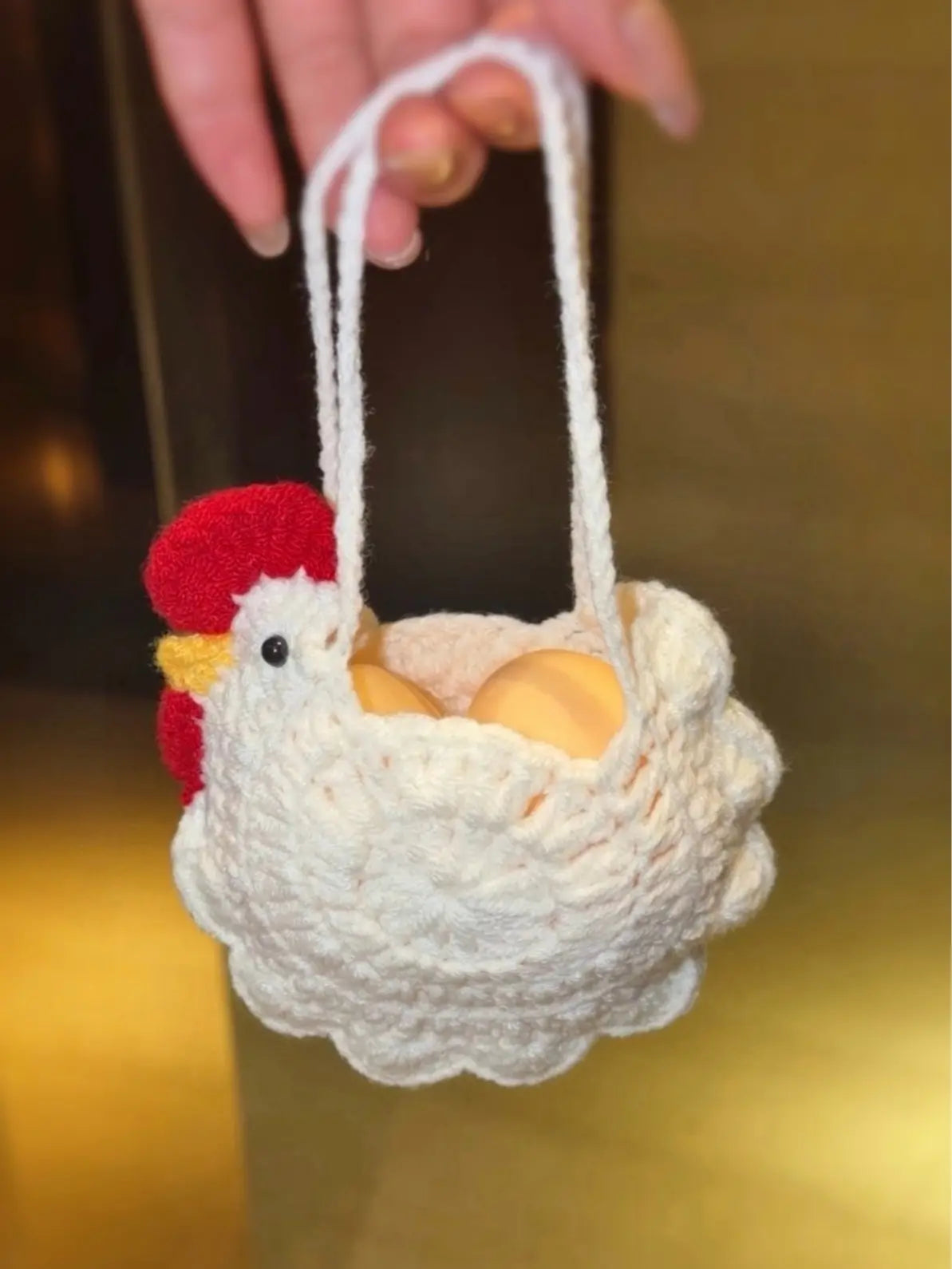 Unisex Squishies Toys Set with Crocheted Chicken Basket, Slow-Rise Realistic Squeeze Toys, Stress Relief Sensory Fidget Items for Kids & Adults