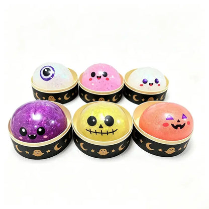 Halloween Cute Scary Ghost Maruko Squishy Squeeze Toy Set - Mini Portable Stress Fidget Item, Squishy Haul Sensory Kids Toy, Unique Whimsical Party Treat Bag Filler & Whimsical Gift, Fidgets,Sohochic