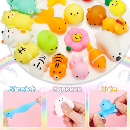 Valentine’S Day Gift That Makes Hearts Smile Squishy Toy Stress Relief 28Pcs for Girls 4-12 - Mochi Squishy Toy Treasure Box Toys for Classroom Prizes