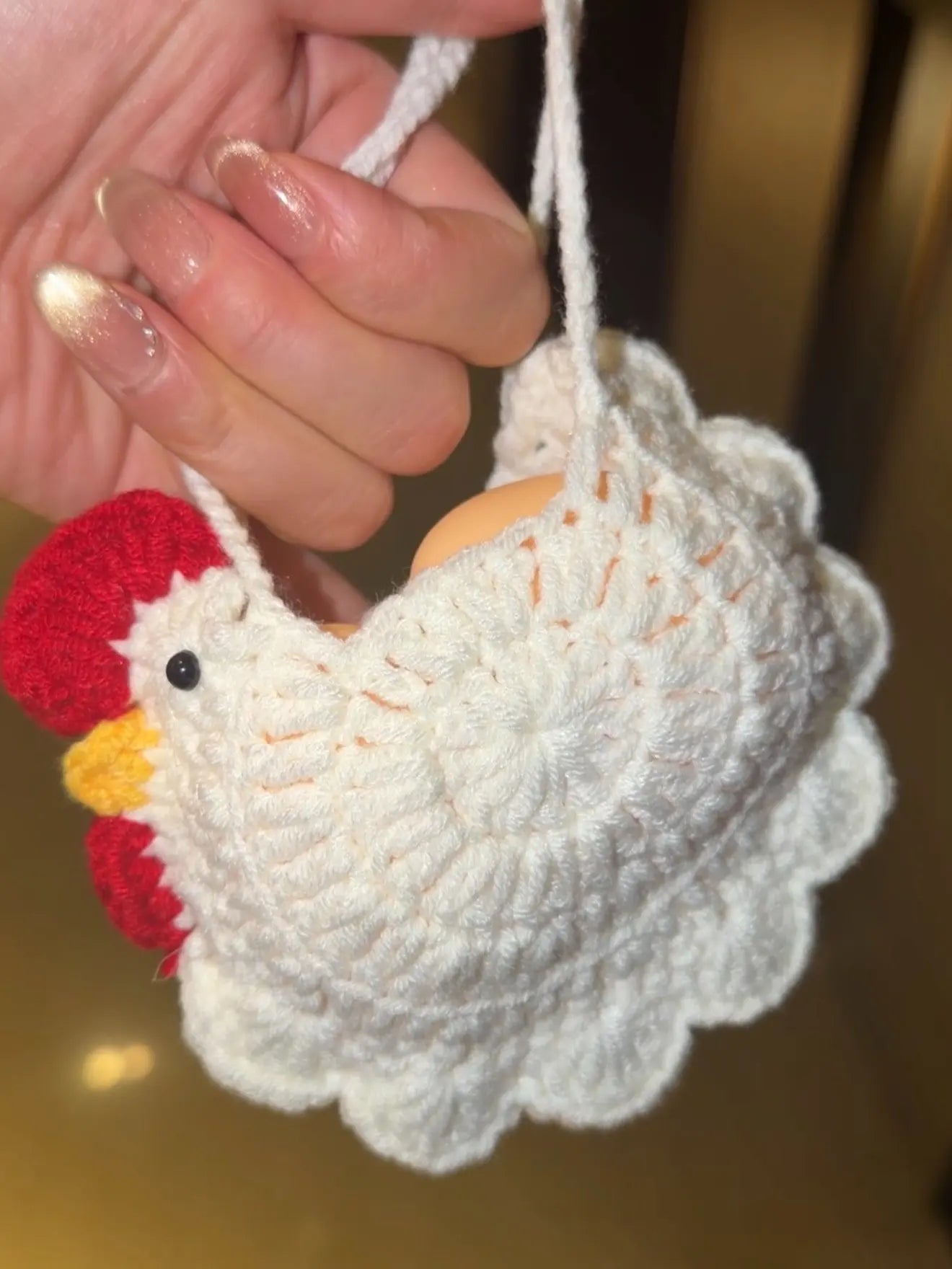 Unisex Squishies Toys Set with Crocheted Chicken Basket, Slow-Rise Realistic Squeeze Toys, Stress Relief Sensory Fidget Items for Kids & Adults