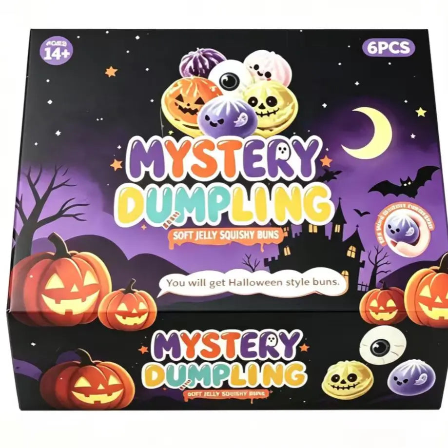 Halloween Cute Scary Ghost Maruko Squishy Squeeze Toy Set - Mini Portable Stress Fidget Item, Squishy Haul Sensory Kids Toy, Unique Whimsical Party Treat Bag Filler & Whimsical Gift, Fidgets,Sohochic